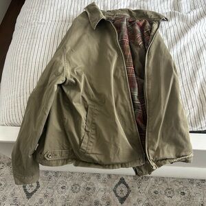 Polo by Ralph Lauren Khaki Jacket with Plaid Lining